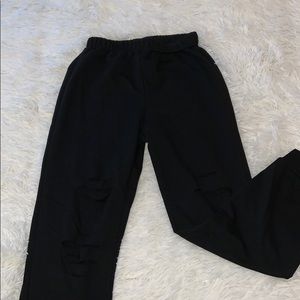 Sweatpant, ripped joggers